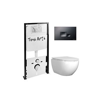 Комплект TONI ARTI TA-01 + Baglio с сиденьем с микролифтом, с клавишей Tocco TA-0074