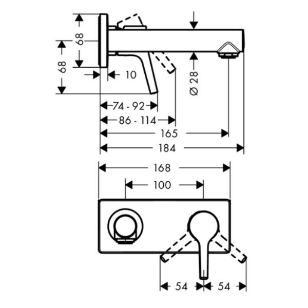Встраиваемый смеситель HANSGROHE Talis S 72110000