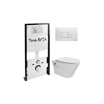Комплект TONI ARTI TA-01 + Lamoli с сиденьем с микролифтом, с клавишей Tocco TA-0062