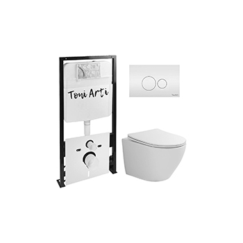 Комплект TONI ARTI TA-01 + Russi с сиденьем с микролифтом, с клавишей Baglio TA-0082
