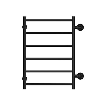 Полотенцесушитель DEROH Treppe 8П, бок. подключ.60/120 правое, м/о 60, черный мат.