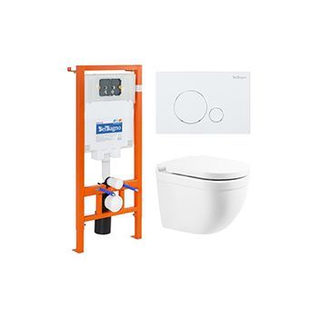 Комплект BELBAGNO BB002-80 + Senso-R с сиденьем с микролифтом, кнопка белая