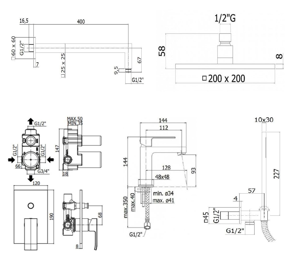 Душевой комплект PAFFONI Elle KITEL015CR071