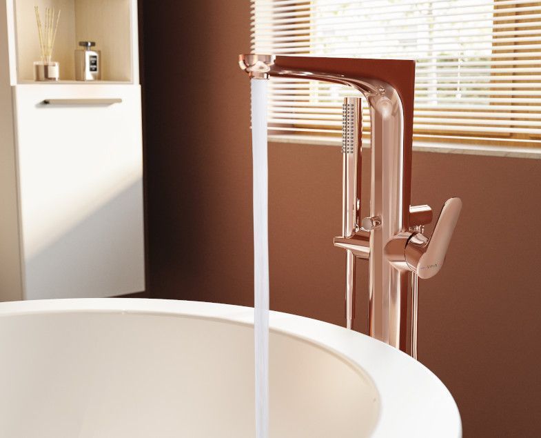 Смеситель для ванны VITRA Root Round A4274126EXP медь